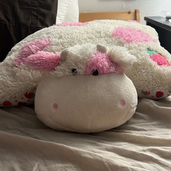 Pillow Pets Toys Strawberry Cow Pillow Pet Poshmark